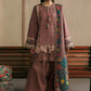 3 Pc Unstitched Embroidered Slub Khaddar Suit