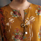3 Pc Unstitched Embroidered Linen Suit