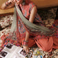 3 Pc Unstitched Embroidered Linen Suit