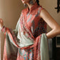 3 Pc Unstitched Embroidered Linen Suit