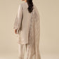 3 Pc Embroidered Two Tone Silk Suit