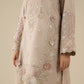 3 Pc Embroidered Two Tone Silk Suit