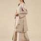 3 Pc Embroidered Two Tone Silk Suit