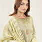 3 Pc Embroidered Two Tone Silk Suit
