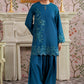 2 Pc Embroidered Raw Silk Suit