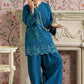 2 Pc Embroidered Raw Silk Suit