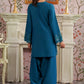 2 Pc Embroidered Raw Silk Suit