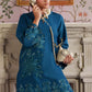 2 Pc Embroidered Raw Silk Suit
