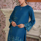 2 Pc Embroidered Raw Silk Suit