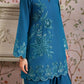 2 Pc Embroidered Raw Silk Suit