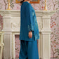 2 Pc Embroidered Raw Silk Suit