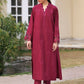 2 Pc Embroidered Bamberg Raw Silk Suit