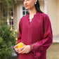 2 Pc Embroidered Bamberg Raw Silk Suit
