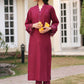 2 Pc Embroidered Bamberg Raw Silk Suit