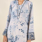 Embroidered Raw Silk Shirt