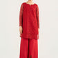 2 Pc Embroidered Organza Suit