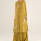 2 Pc Embroidered Net Suit