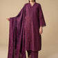 3 Pc Embroidered Khaddar Jacquard Suit