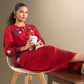 2 Pc Embroidered Twill Suit