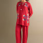 2 Pc Embroidered Twill Suit