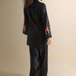 2 Pc Embroidered Twill Suit