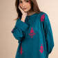 2 Pc Embroidered Twill Suit
