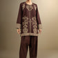 2 Pc Embroidered Crosshatch Suit