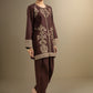 2 Pc Embroidered Crosshatch Suit