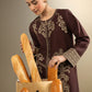 2 Pc Embroidered Crosshatch Suit