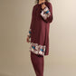 2 Pc Embroidered Rib Karandi Suit