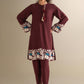 2 Pc Embroidered Rib Karandi Suit