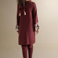 2 Pc Embroidered Rib Karandi Suit
