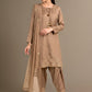 3 Pc Embellished Silk Suit