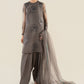 3 Pc Embellished Raw Silk Suit