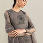 3 Pc Embellished Raw Silk Suit