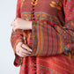 2 Pc Embroidered Raw Silk Suit