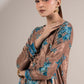 2 Pc Printed Velvet Suit