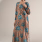 2 Pc Printed Velvet Suit