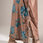 2 Pc Printed Velvet Suit