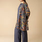 3 Pc Printed Raw Silk Suit