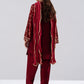 3 Pc Embellished Velvet Suit