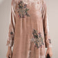 2 Pc Embellished Velvet Suit