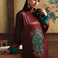 2 Pc Embellished Poly Satin Silk Suit