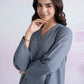 2 Pc Dyed Textured Knit Suit