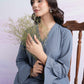 2 Pc Dyed Textured Knit Suit