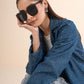 Embellished Denim Blazer