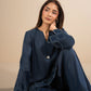 2 Pc Dyed Denim Suit