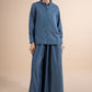2 Pc Embellished Denim Suit