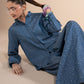 2 Pc Embellished Denim Suit