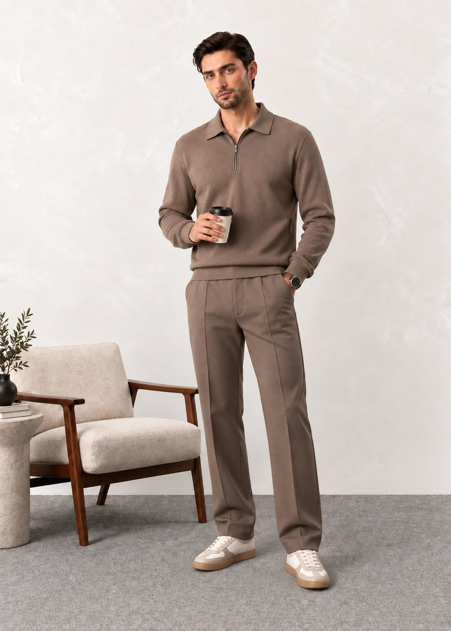 Light Brown Interlock Co-ord Set